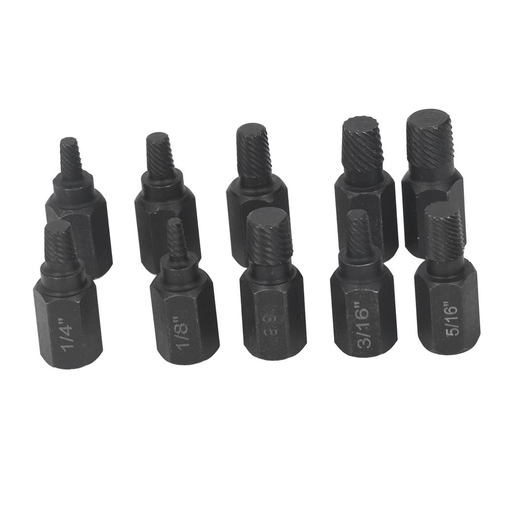 Набор экстракторов сломанных винтов 10 шт. 14 732 316 532 18 1332 38 1132 516 932 дюйма Поврежденный винт