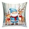 Рождественская тема Диван Автомобильная наволочка Санта-Клаус Лось Лен Плюш Принт Наволочка