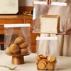 50pcs Transparent Toast Bags Twist Tie Sealed Storage Bakery Packaging Bags Food Packaging Self-Sealed Self-Sealed Pouch Bakery