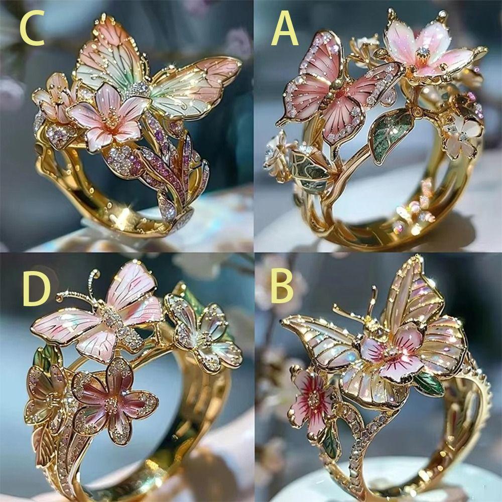 Crafts Butterfly Ring Jewelry Accessories Open Ring Clothing Accessories Finger Decorations