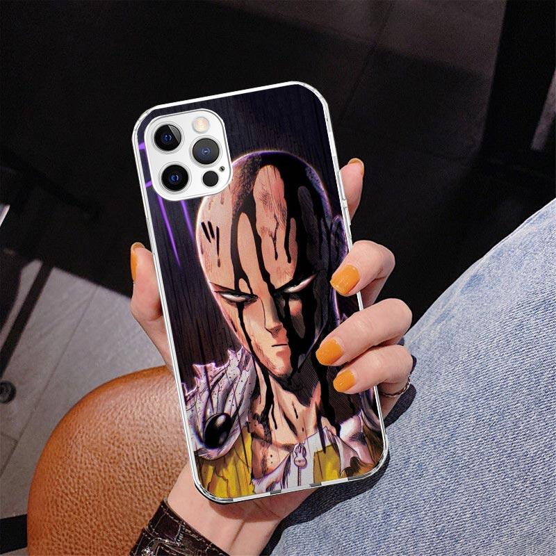 Чехол для телефона One P-Punch-Man Saitama King для iPhone 13 12 Mini 11 Pro Max XS XR X SE 7 8 Plus 5S 5 6S 6 Подарок Печатная Крышка Fundas