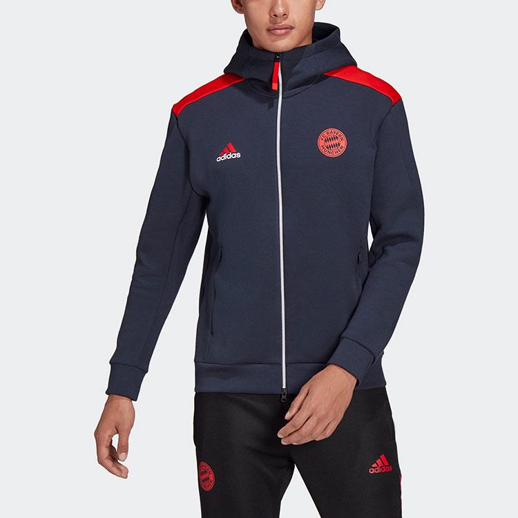 adidas Футбольный клуб «Бавария Мюнхен» Черная куртка Мужская Темно-синяя GT7084