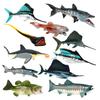 Игрушки Морские Животные Рыба-Меч Парусник Рыба-Коробка Пиранья Мегалодон Фигурка Рыбы Игрушка Фигурки Действия Пластиковая Фигурка Животного Подарок для Детей