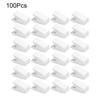100Pcs Self-adhesive Clip Clear Wall Tapestry Shower Curtain Home Office Photo Paper Document Poster Sticky Hanger Hanging Spring Clip