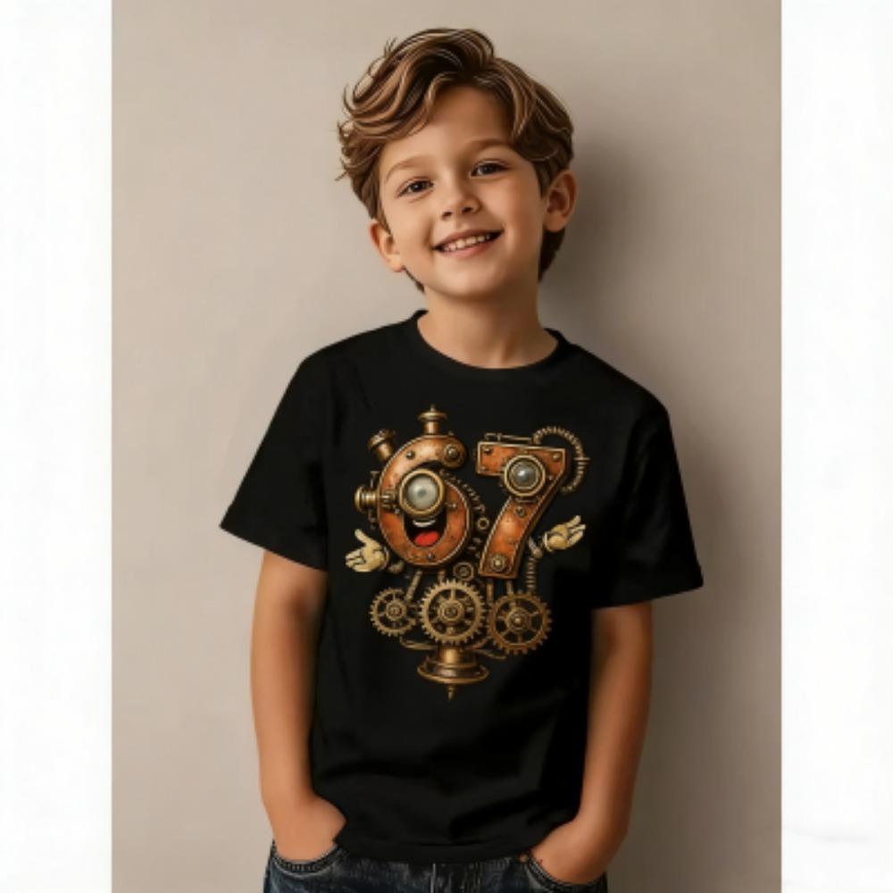 Fashion Cartoon 67 Six Seven Print Kids T-Shirts Summer Street Short-Sleeve Outdoor Casual Tops for Boy and Girl's Tees Top