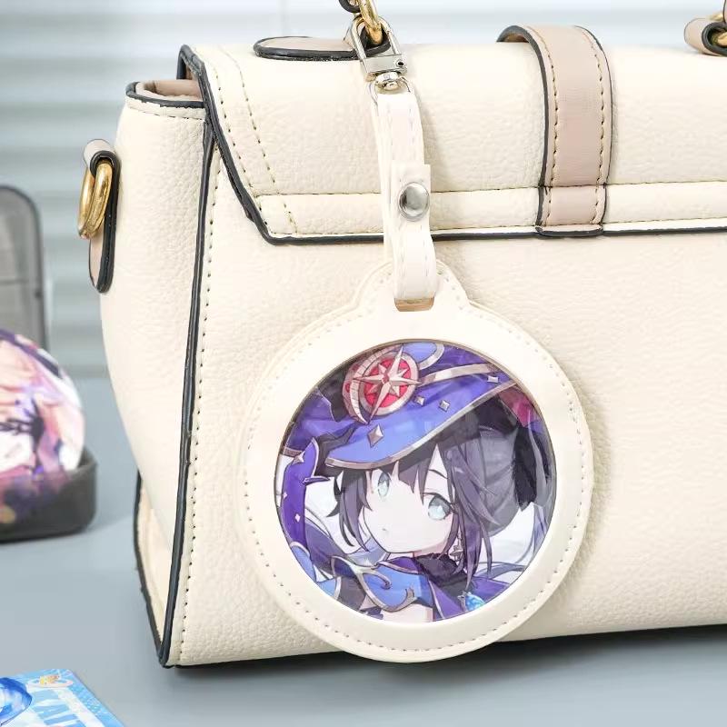 Newcomer Discount: Anime Badge Protector - Transparent, Round, Drop-Proof Pendant for Secure Storage