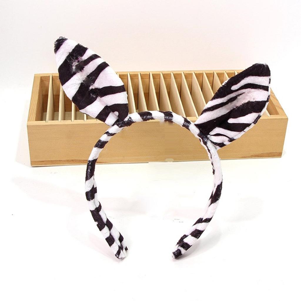 Zebra Hairbands Festive Photo Props Halloween Ear Headbands Party Headpiece Fun Headbands for Music Festivals