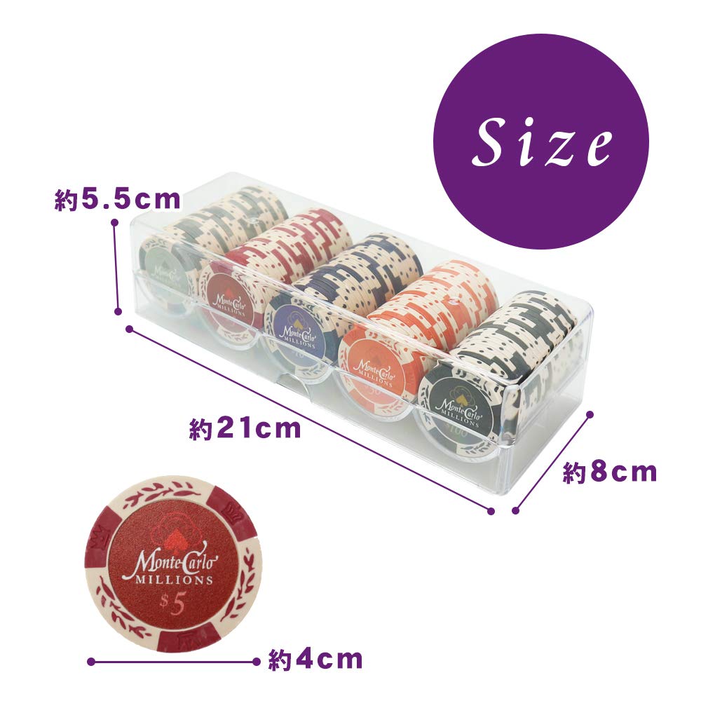 Cam Poker Chip Set Casino Игральные карты Настольная игра Тяжелое ощущение 100 штук в 5 (Типы наборов)