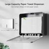 Wall Mount Paper Towel Dispenser Multifold Hand Towel Tissue Holder with Key Lock for Bathroom Kitchen Bedroom