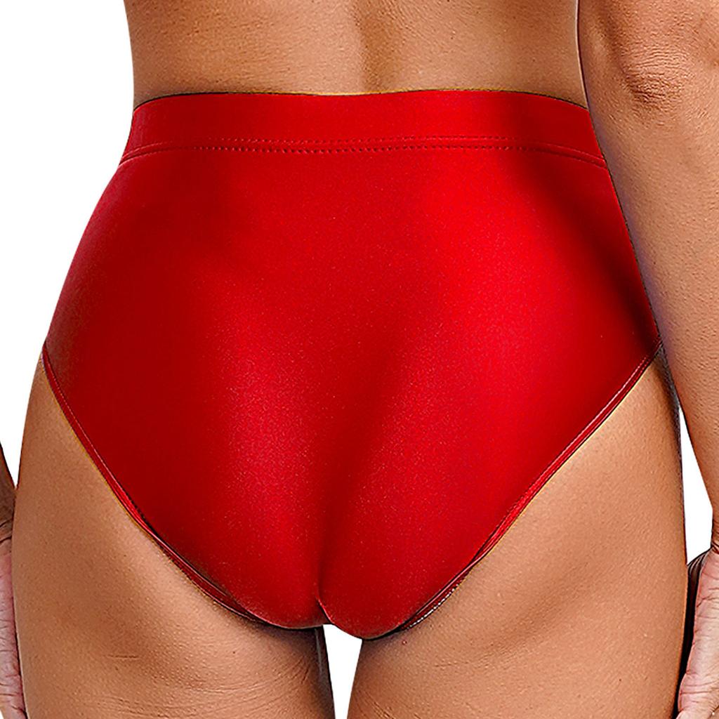 Гладные женские трусики-слипы M-XXL Однотонные Эластичный пояс Нижнее белье Купальный костюм Низ