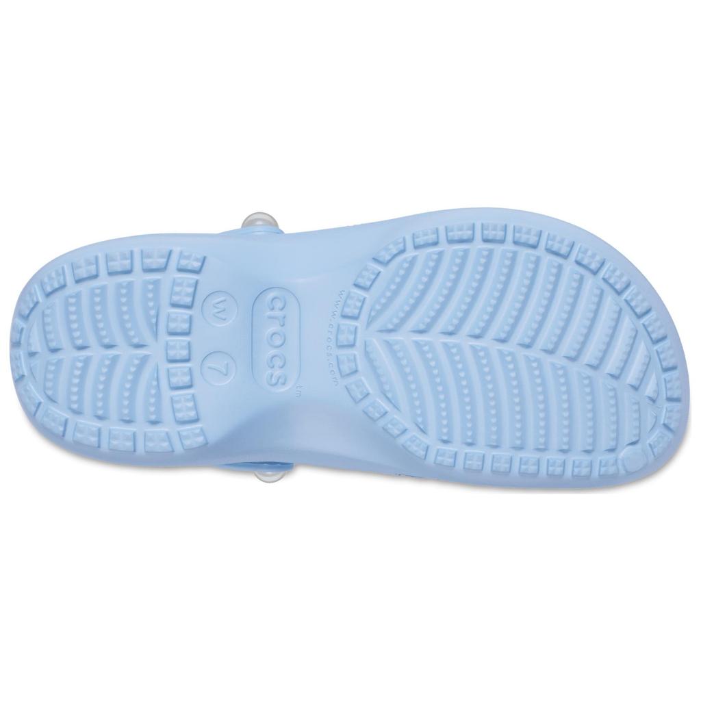 Crocs Классические платформенные клоги с жемчугом EVA Удобные и универсальные обувь с отверстиями Женские Синие