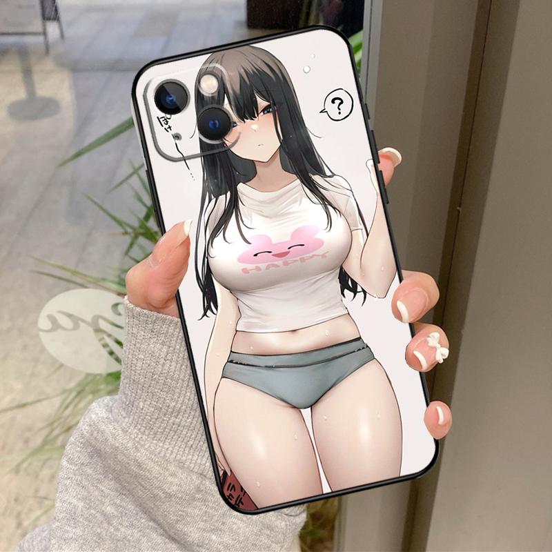 Чехол в японском стиле с аниме-девушкой для iPhone 16 Pro Max 15 14 12 11 13 17 Pro Max Plus 12 13 Mini 16e 17 Air Задняя крышка