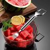 2-in-1 Stainless Steel Fruit Vegetable Divider with Fork Design for Easy Watermelon Cutting