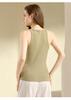 Autumn new product with mulberry silk, skin friendly, breathable round neck, comfortable base vest, women's inner and outer wear, slimming top