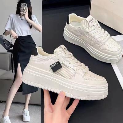 Белые туфли на платформе для детей Ins Tide весна-осень новые универсальные дышащие повседневные туфли для сноуборда