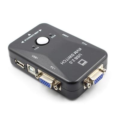 2-портовый USB VGA KVM переключатель для совместного использования мыши, клавиатуры, монитора и компьютера