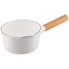 Presage Enamel Milk Pan, 15cm, White
