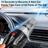 Автомобильный пылесос со светодиодной подсветкой, 120 Вт, высокая мощность, 2000 мАч, беспроводной перезаряжаемый портативный пылесос двойного назначения с сильной мощностью всасывания, автомобильные принадлежности