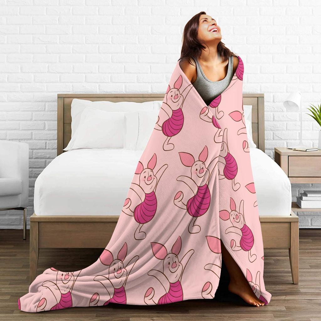 Piglet Pink Pig Super Warm Blanket Girls Boys Plush Bedding Throws Fashion Outdoor Flannel Bedspread Sofa Bed Cover