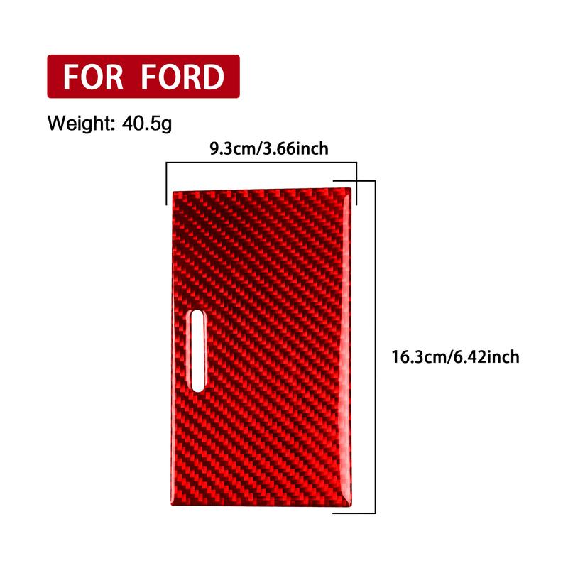 For FORD TAURUS 2013- Carbon Fiber Center Console Cup Holder Panel Cover Decorative Car Interior Accessory Stickers