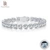 S925 Silver Luxury Set With A Number Of 1ct Heart-shaped Moissanite Love Daily Theme Bracelet New Accessories