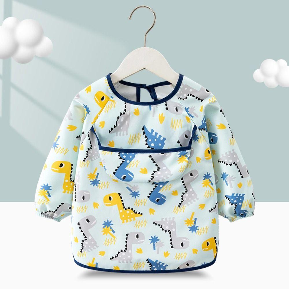 Feeding Blouse Children Feeding Bib Rice Pocket Toddler Bibs High Quality Baby Long Sleeve Apron