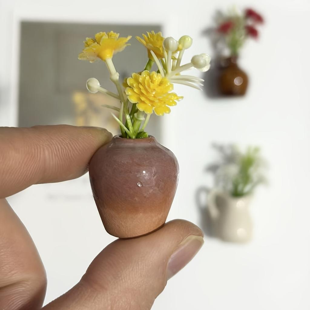 Мини Керамическая Ваза Холодильник Наклейка Креативный 3D Стерео Домашний Декор Магнит