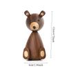 Rustic Wooden Bear Statue, Nordic Danish Design, Indoor & Outdoor Decor, No Electricity Needed, Versatile Room Placement, Adorable Home Accent