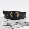 Womens Simple Spring Belt With Alloy Buckle For Everyday Jeans Skirts And