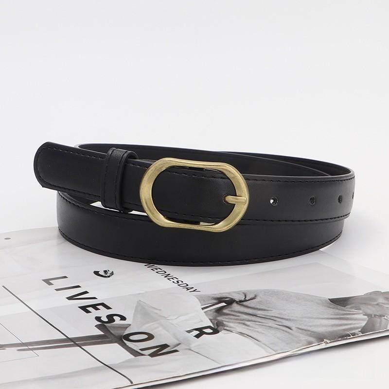 Womens Simple Spring Belt With Alloy Buckle For Everyday Jeans Skirts And