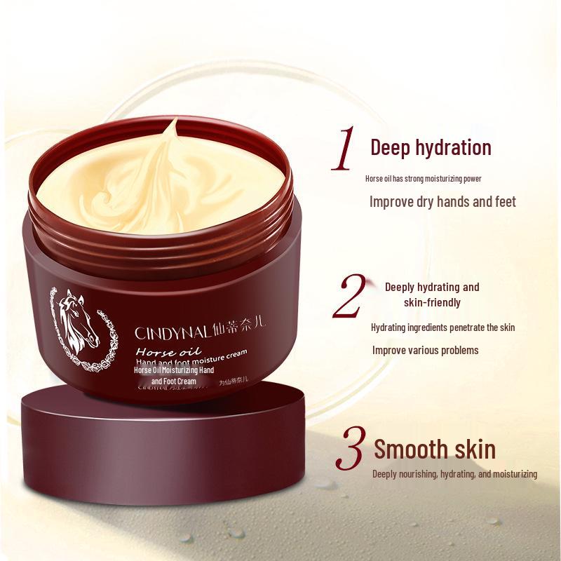 Cindynell Лошадиное масло Увлажняющий крем против трещин для рук и ног