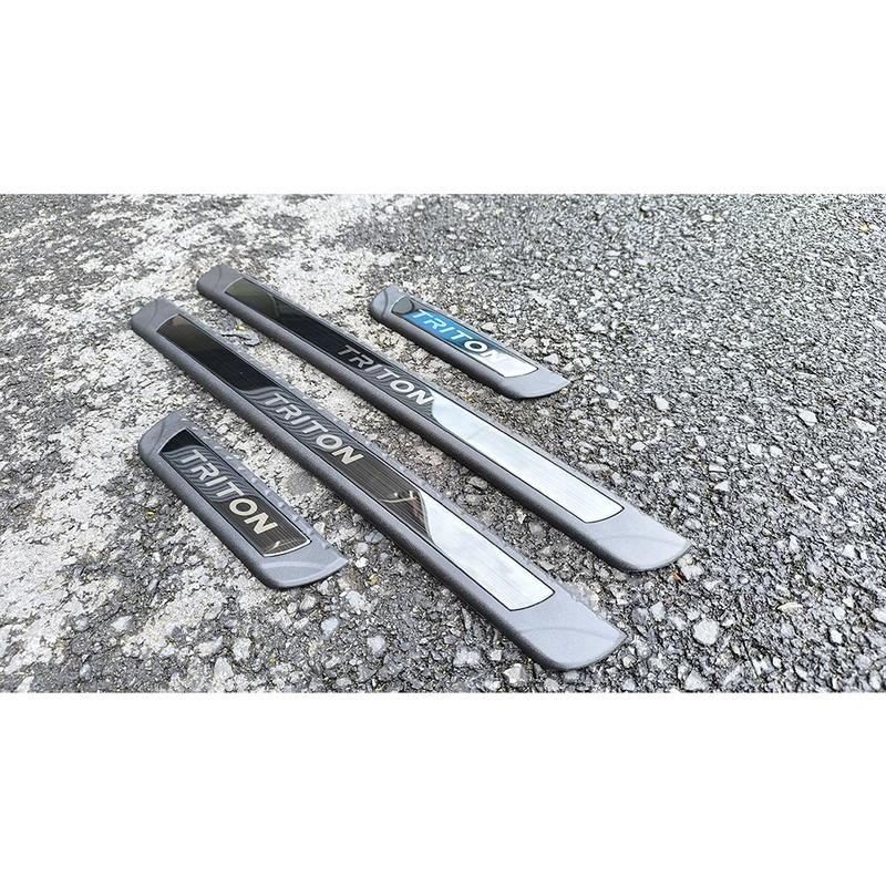 Car For Mitsubishi Triton 2024 2025 Accessories Door Sill Threshold Protector Trim Auto Scuff Plate Pedal Styling Stickers