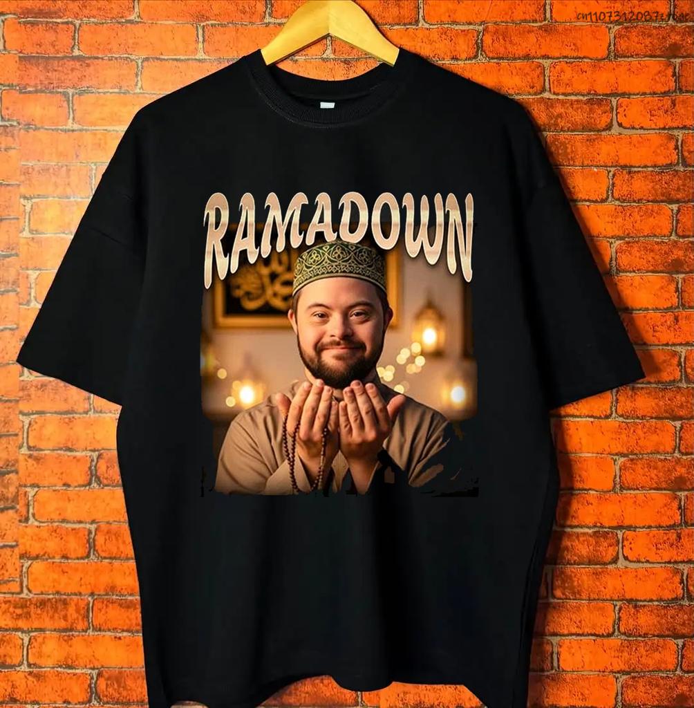 2026 RAMADOWN MEME Футболка для мужчин и женщин 100% Чистый хлопок Футболка с коротким рукавом Печатный Повседневный топ Простой и Универсальный