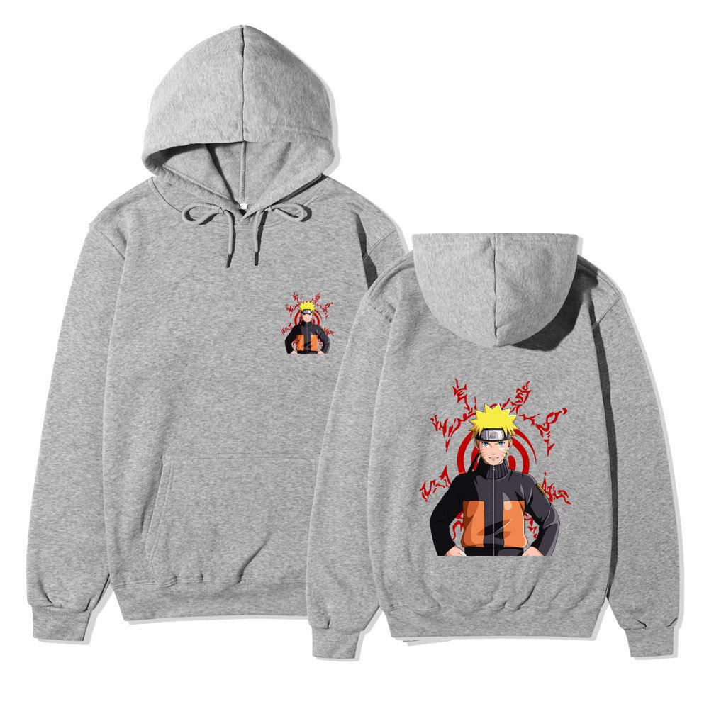 Naruto Uzumaki Casual Anime Printed Hooded Sweatshirt Men Women Thick Fleece Warm Long Sleeve Pullover Top Autumn Winter Loose Streetwear Hoodie