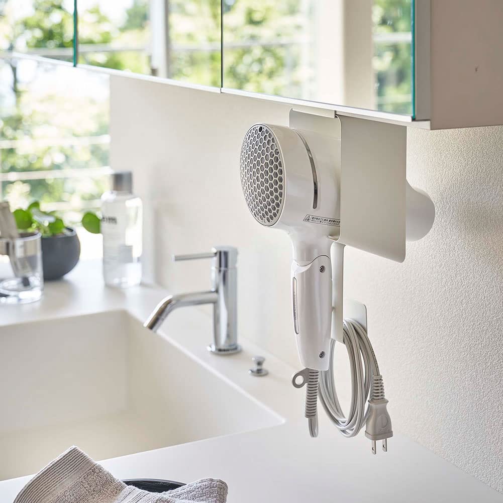 Yamazaki Jitsugyo 5659 Подпольная сушилка для белья Держатель для сушки белья, белый, прибл.. W10.8XD8XH27см Башня, Хранение, Держатель, Раковина,