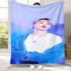 Плед фланелевый Jimin Kpop B-BTS Star, Ультрамягкий теплый плюшевый плед для дома, спальни, кровати, дивана, офиса, кемпинга, пикника, подарок