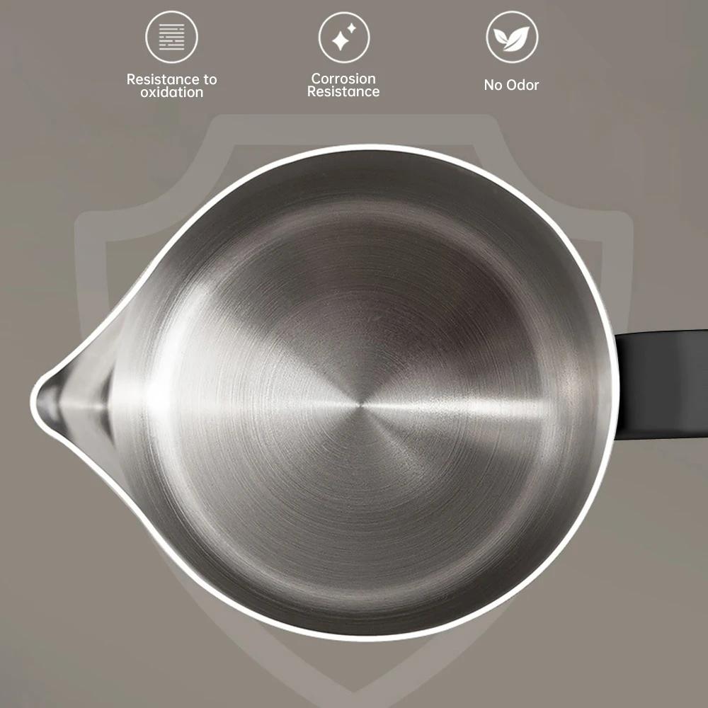 350ML Coffee Milk Frothing Pitcher with Scale Latte Stainless Steel Pour Over Coffee Kettle Espresso Steaming Milk Frothing Cup