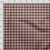oneOone Cotton Flex Brown Fabric Check Fabric For Sewing Printed Craft Fabric By The Yard 40 Inch