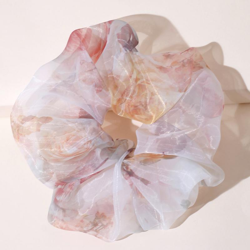 Lystrfac Stain Silk Oversize Scrunchies for Women Girls Solid Color Hair Rope Elastic Hair Band Hair Tie Hair Accessories