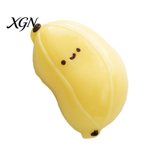Banana Desk Toy Simulation Cartoon Squeeze Stretchy Slow Rebound Smiling TPR Fidget Portable Simulated Fruit Shape Sensory Anxiety Relief