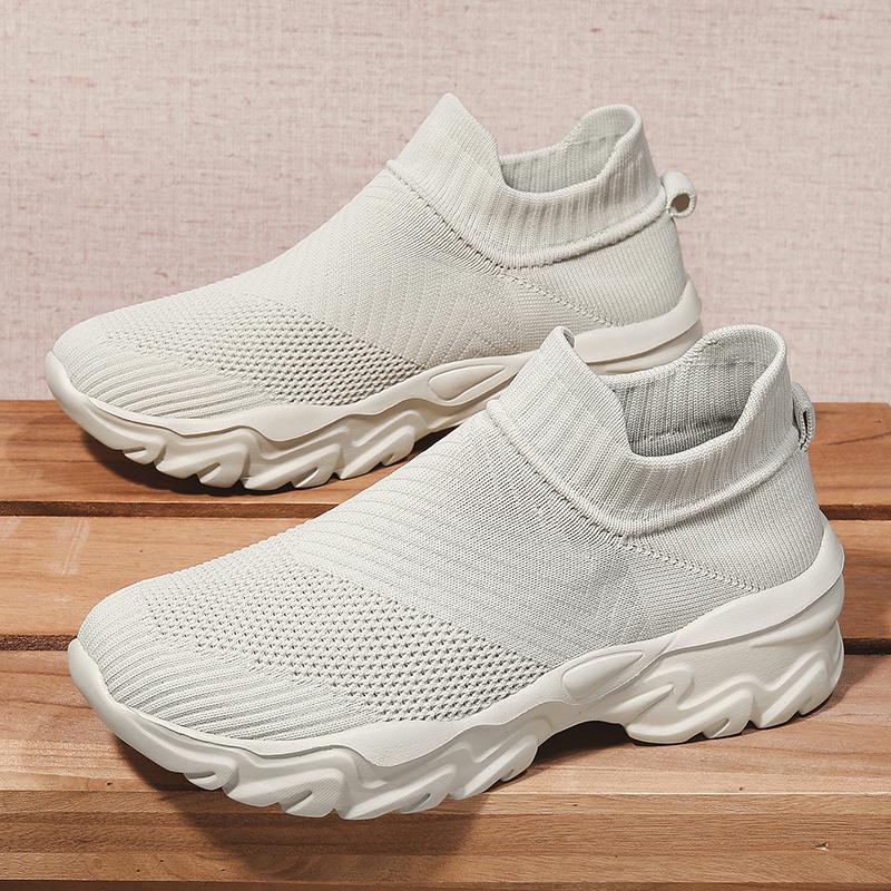 Модная женская обувь Осень Ленивая сетчатая обувь Большой Новый Толстая подошва Дышащая Пара Спортивная Универсальная Уличная Обувь для отдыха для пеших прогулок Мужская