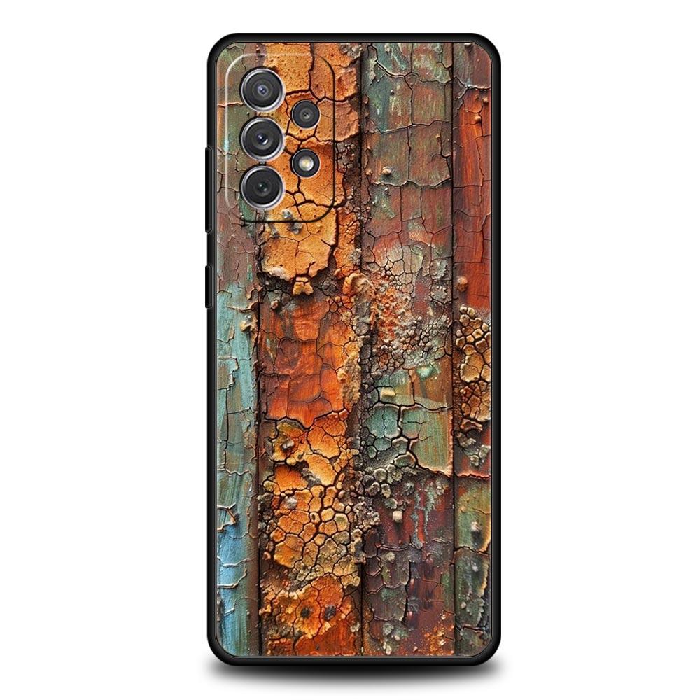 Винтажный индустриальный стиль Ржавый чехол для телефона для Samsung Galaxy A55 A35 A15 A14 A13 A25 A54 A51 A71 A72 A73 A32 A52 A41 5G Мягкий ТПУ