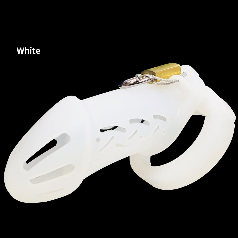 Silicone Chastity Cage Lightweight soft Chastity Belt Male Chastity Devices 5 Cock Rings Bondage Restraint Breathable Penis Cage