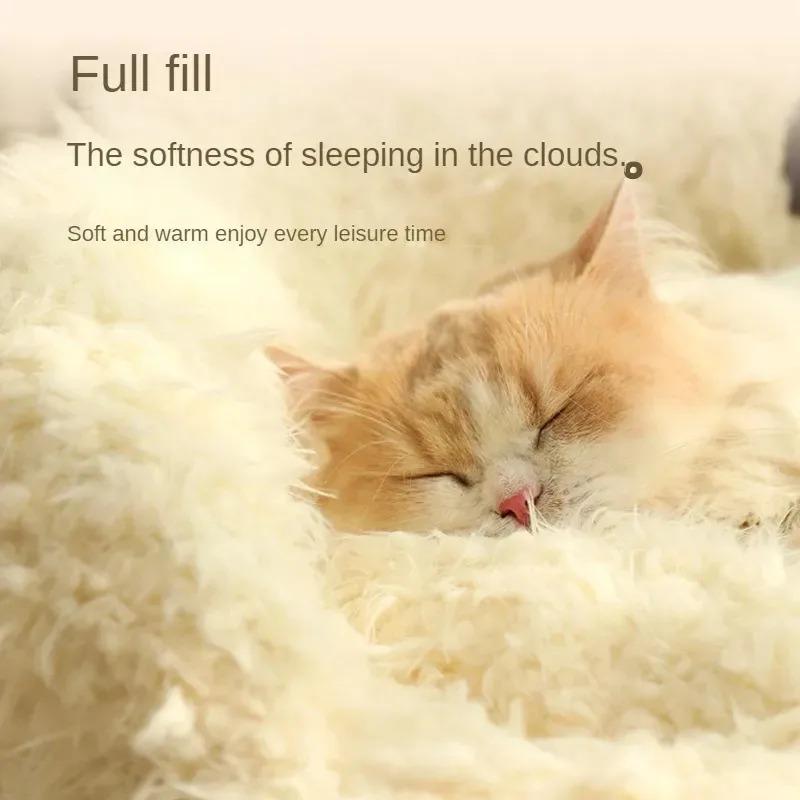 Кровати для кошек на зиму Теплые дома и места обитания Аксессуары для дома Подушки для котят Кровати Аксессуары для собак и щенков Товары для животных Коврики Товары