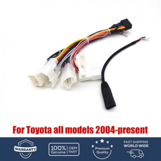 Car Stereo 16Pin Wiring Harness Connector Adapter Android Power Cable For Toyota