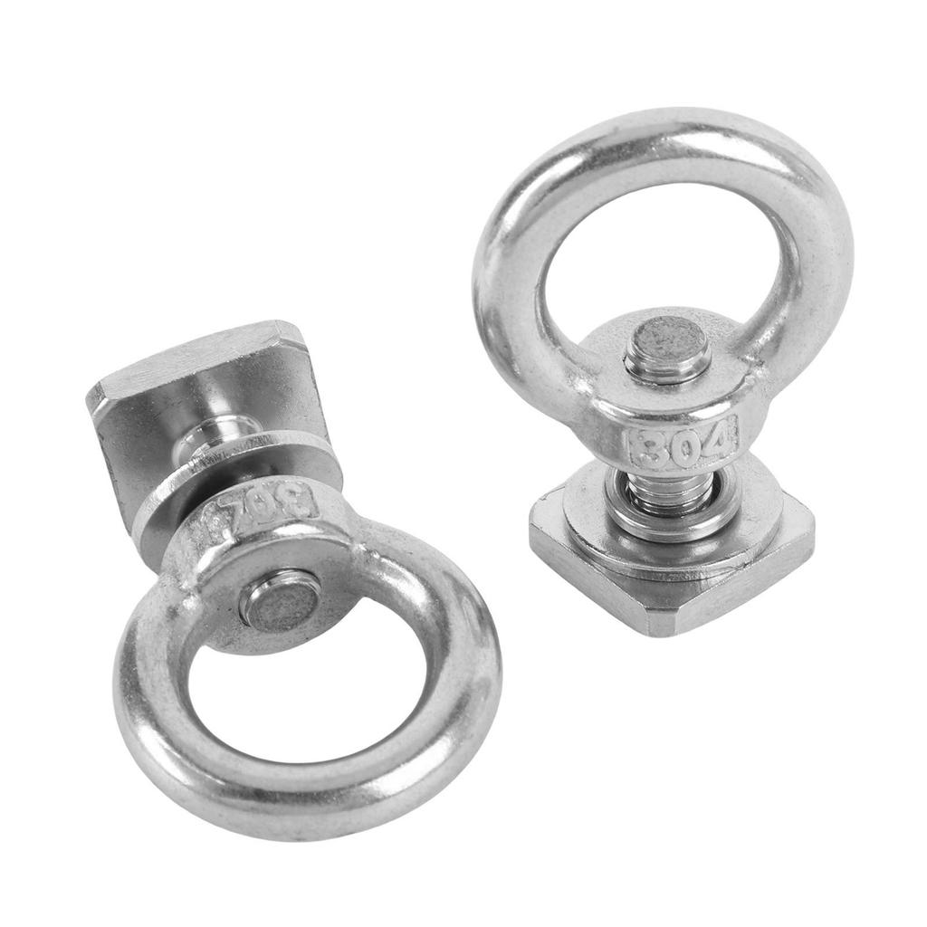 T Bolt Eye Nut Kit Stable Support Stainless Steel T Track Mount Tie Down High Hardness for Holding Tie Down Straps