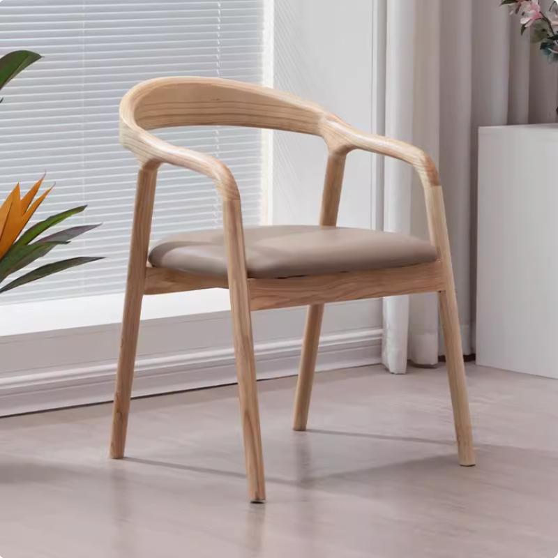 Armchairs, Desks and Chairs, Simple Wooden Leisure Chairs, Negotiation for Home Backrests, Nordic Solid Wood Dining Chairs