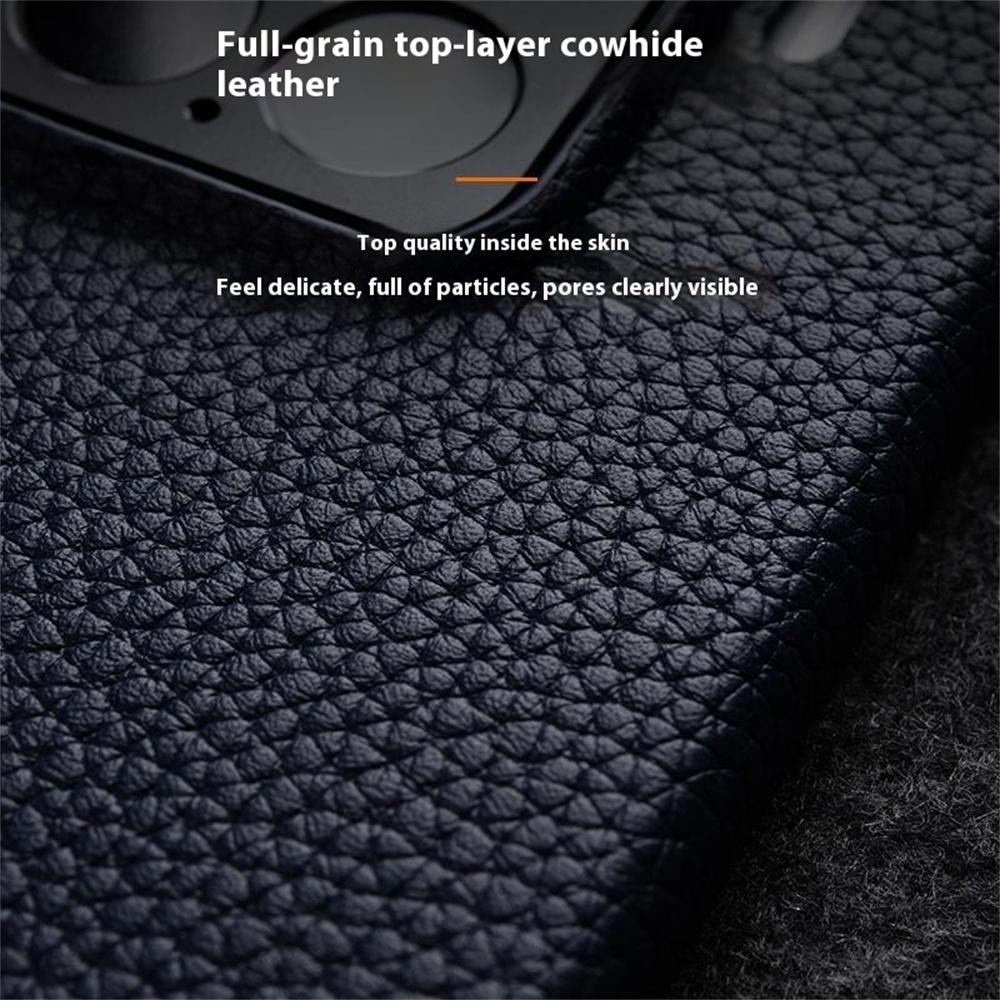 MELKCO For Xiaomi 15 Case Genuine Cow Leather PC Phone Cover Magnetic Case