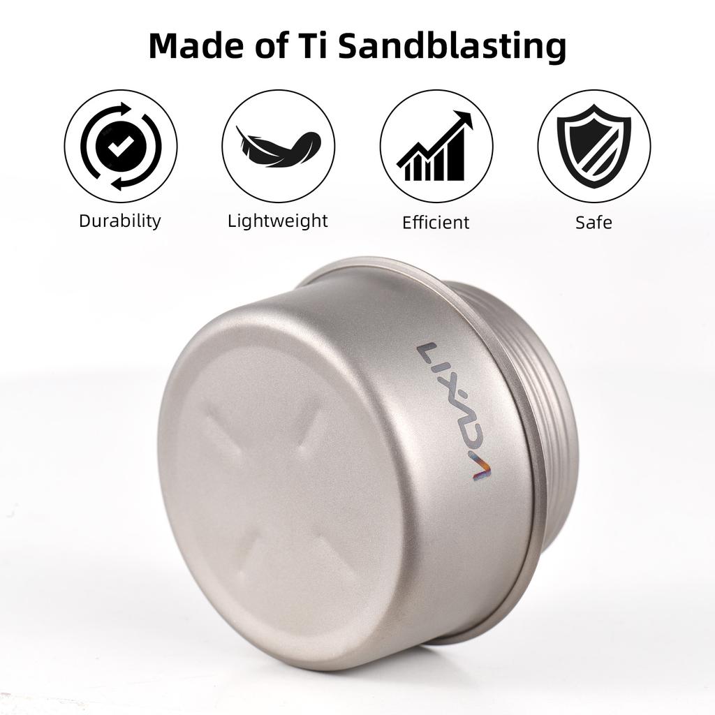 Портативная мини-походная плита Легкая титановая спиртовая горелка Эффективная и безопасная походная плита для активного отдыха