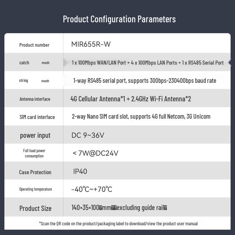 Maiwei 4G Industrial Cellular Router (CN version)